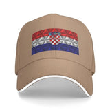 Flag of Croatia with Polygon Effect Baseball Cap Women Men Hats Adjustable Truck Driver Sun Hat Dad Baseball Caps