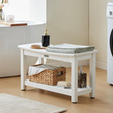 HDPS Shower Bench Seat, Poly Lumber Bathroom Stool for Inside Shower Waterproof, Foot Rest Stool for Shaving Legs with Adjustable Feet, Plastic Spa Bath Chair Seat for Bathroom, Non-Slip, Brown