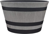 Southern Patio 15.5 Resin Whiskey Barrel Planter, Birchwood Grey (Pack of 4)