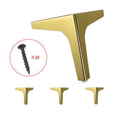 7 Triangle Furniture Legs,A Set of 4??Modern Metal Diamond Triangle Furniture Feet DIY Replacement Gold for Cabinet Cupboard Sofa Table Couch legs Couch Chair Legs (7 / 17.5cm, Golden)