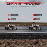 Motorcycle Bluetooth Headset V5.2 with Music Sharing, 2-Way Motorcycle Helmet Bluetooth with IP67 Waterproof, Motorcycle Communication Systems with Hi-FI Speakers for ATV/Snowmobile/Ski, 2 Pack