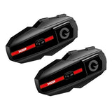 Motorcycle Bluetooth Headset V5.2 with Music Sharing, 2-Way Motorcycle Helmet Bluetooth with IP67 Waterproof, Motorcycle Communication Systems with Hi-FI Speakers for ATV/Snowmobile/Ski, 2 Pack