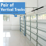 Garage Door Vertical Track Replacement ?C Set of Left and Right for 7 Foot Tall – Garage Door Rails Galvanized Steel Hardware Door Rails for Residential/Light Commercial Side Tracks for 2-inch Rollers