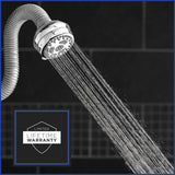 Waterpik Flexible Neck Best Adjustable Shower Head for All Heights 6 Mode, 1.8 GPM, Chrome NSL-603E Pack of 2