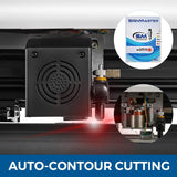 Office Products VEVOR Vinyl Cutter 53 Inch Plotter Machine Automatic Paper Feed Vinyl Cutter Plotter Speed Adjustable Sign Cutting with Floor Stand Signmaster Software