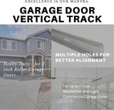 Garage Door Vertical Track Replacement ?C Set of Left and Right for 7 Foot Tall – Garage Door Rails Galvanized Steel Hardware Door Rails for Residential/Light Commercial Side Tracks for 2-inch Rollers