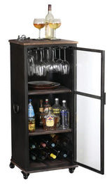 Howard Miller 547915 Brayton Wine & Bar Cabinet Door Organizer Trays, Brown, Small