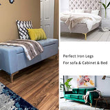 7 Triangle Furniture Legs,A Set of 4??Modern Metal Diamond Triangle Furniture Feet DIY Replacement Gold for Cabinet Cupboard Sofa Table Couch legs Couch Chair Legs (7 / 17.5cm, Golden)